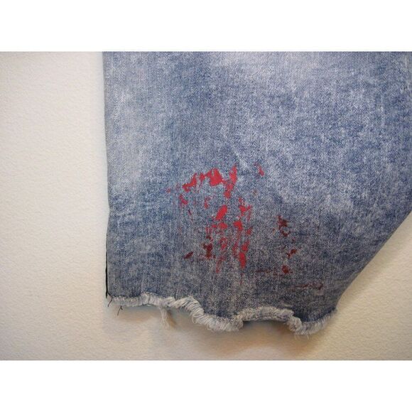 Jordan Craig‎ Legacy Edition Mens Distressed Denim Shorts Red Splatter size 44 - Picture 9 of 13
